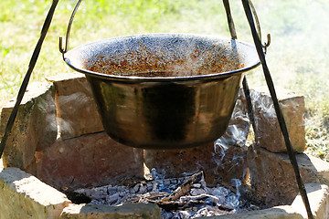 Image showing Goulash in cauldron