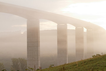 Image showing Viaduct at sunrise