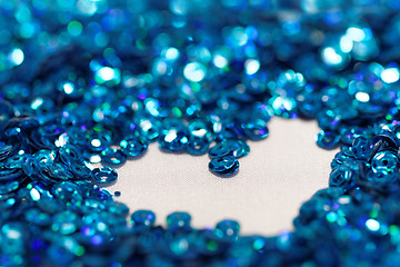 Image showing Blue sequin