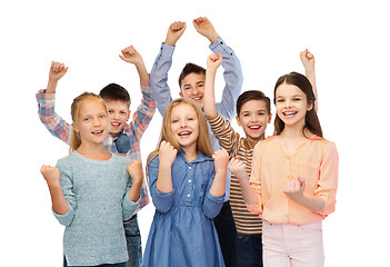 Image showing happy children celebrating victory