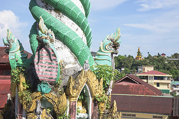 Image showing Detail of Buddhist temple in Myanmar