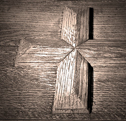 Image showing  lombardy  italy   cross castellanza   closed wood