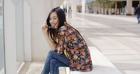 Image showing Happy vivacious young woman