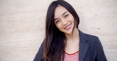 Image showing Gorgeous young woman with a vivacious smile