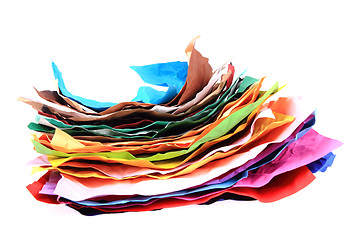 Image showing color papers stack