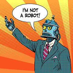 Image showing robot leader politician