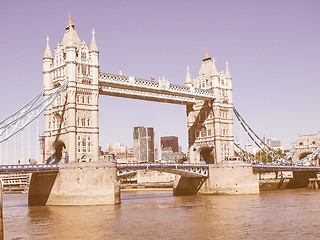 Image showing Tower Bridge London vintage