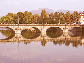 Image showing River Po, Turin vintage