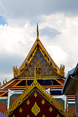 Image showing  thailand  in  bangkok  e abstract cross colors roof   mosaic