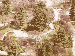 Image showing Milan aerial view vintage