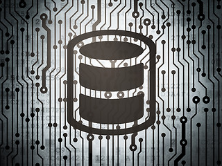 Image showing Software concept: circuit board with Database