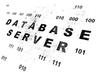 Image showing Database concept: Database Server on Digital background
