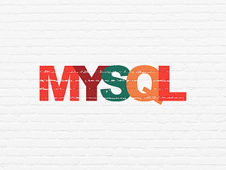 Image showing Programming concept: MySQL on wall background