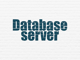 Image showing Software concept: Database Server on wall background