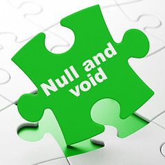 Image showing Law concept: Null And Void on puzzle background