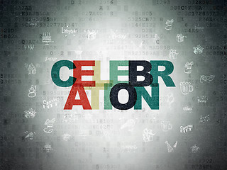 Image showing Holiday concept: Celebration on Digital Paper background