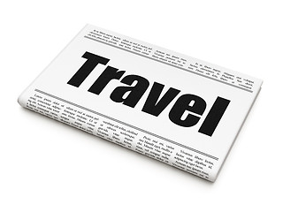 Image showing Entertainment, concept: newspaper headline Travel
