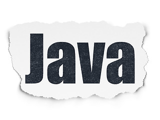 Image showing Software concept: Java on Torn Paper background