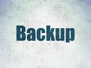 Image showing Database concept: Backup on Digital Paper background