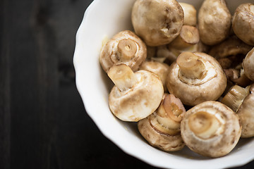 Image showing Fresh mushrooms champignons