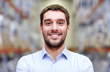 Image showing happy man at warehouse