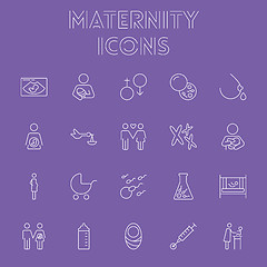 Image showing Maternity icon set.