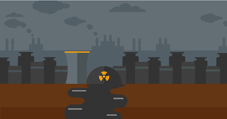 Image showing Background of nuclear power plant.
