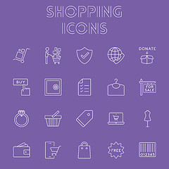 Image showing Shopping icon set.