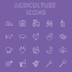 Image showing Agriculture icon set.