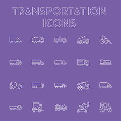 Image showing Transportation icon set.