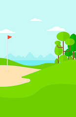 Image showing Background of golf field.