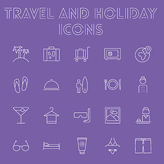 Image showing Travel and holiday icon set.