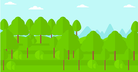 Image showing Background of green forest.