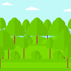 Image showing Background of green forest.