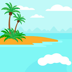 Image showing Background of small tropical island.