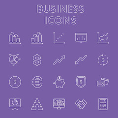 Image showing Business icon set.