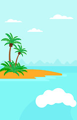 Image showing Background of small tropical island.