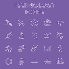 Image showing Technology icon set.