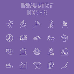 Image showing Industry icon set.