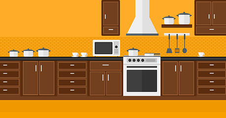 Image showing Background of kitchen with appliances.