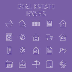 Image showing Real estate icon set.