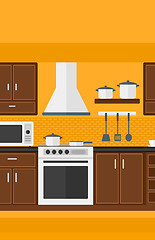 Image showing Background of kitchen with appliances.