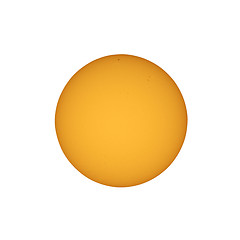 Image showing Sun with sunspots seen with telescope