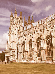 Image showing Canterbury Cathedral vintage