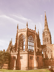 Image showing Coventry Cathedral ruins vintage