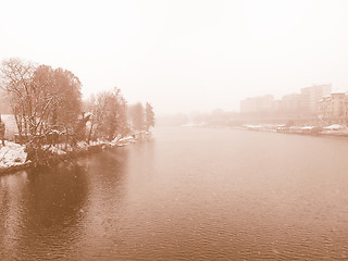 Image showing River Po, Turin vintage