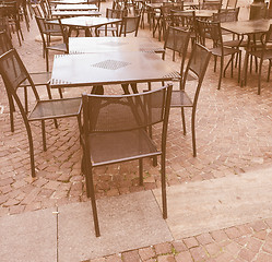 Image showing  Tables and chairs vintage