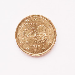 Image showing  Spanish 10 cent coin vintage