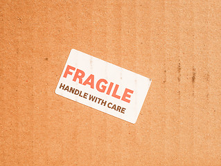 Image showing  Fragile sign vintage