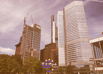 Image showing European Central Bank in Frankfurt vintage